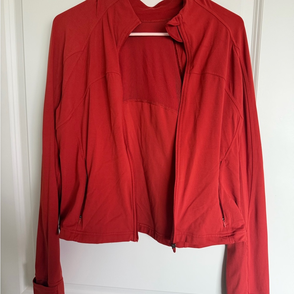 Lululemon Align jacket zip-front burnt orange color size 12